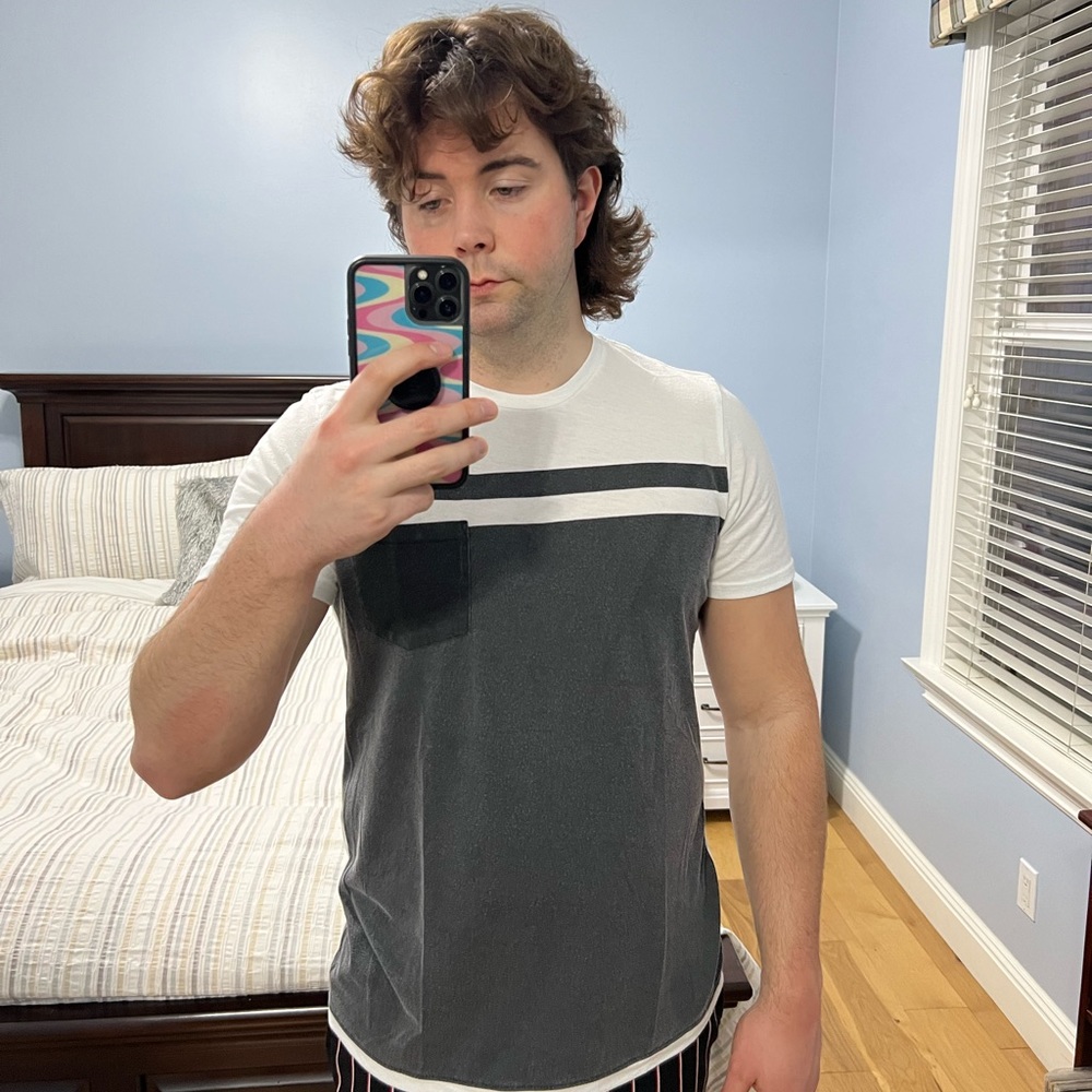 Public Opinion Men’s Size Large Black And White Shirt